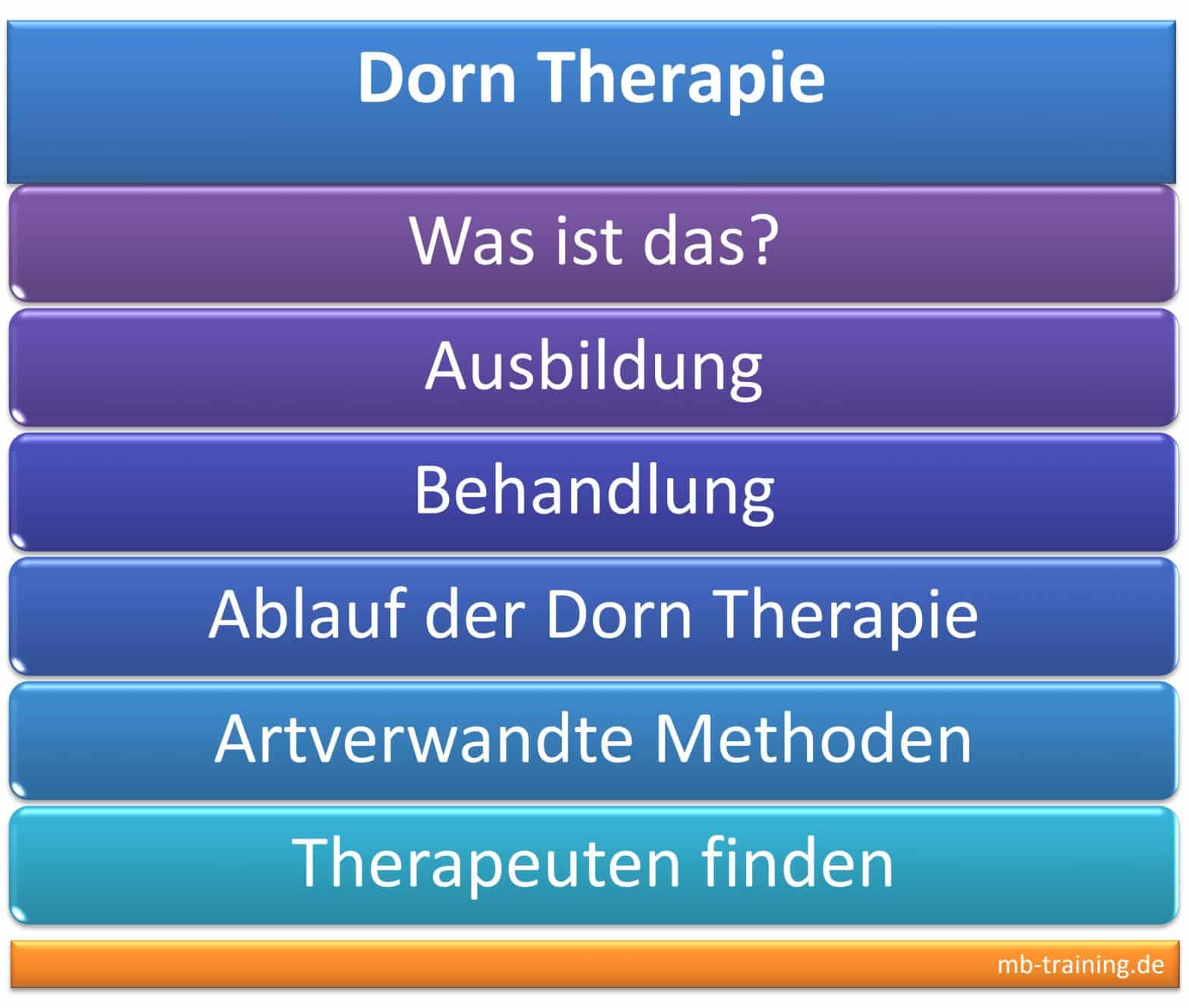 Dorn-Therapie Ausbildung (Inhalte, Kosten, Anbieter), Ablauf der Behandlung, Möglichkeiten der Anwendung, Alternative Methoden.